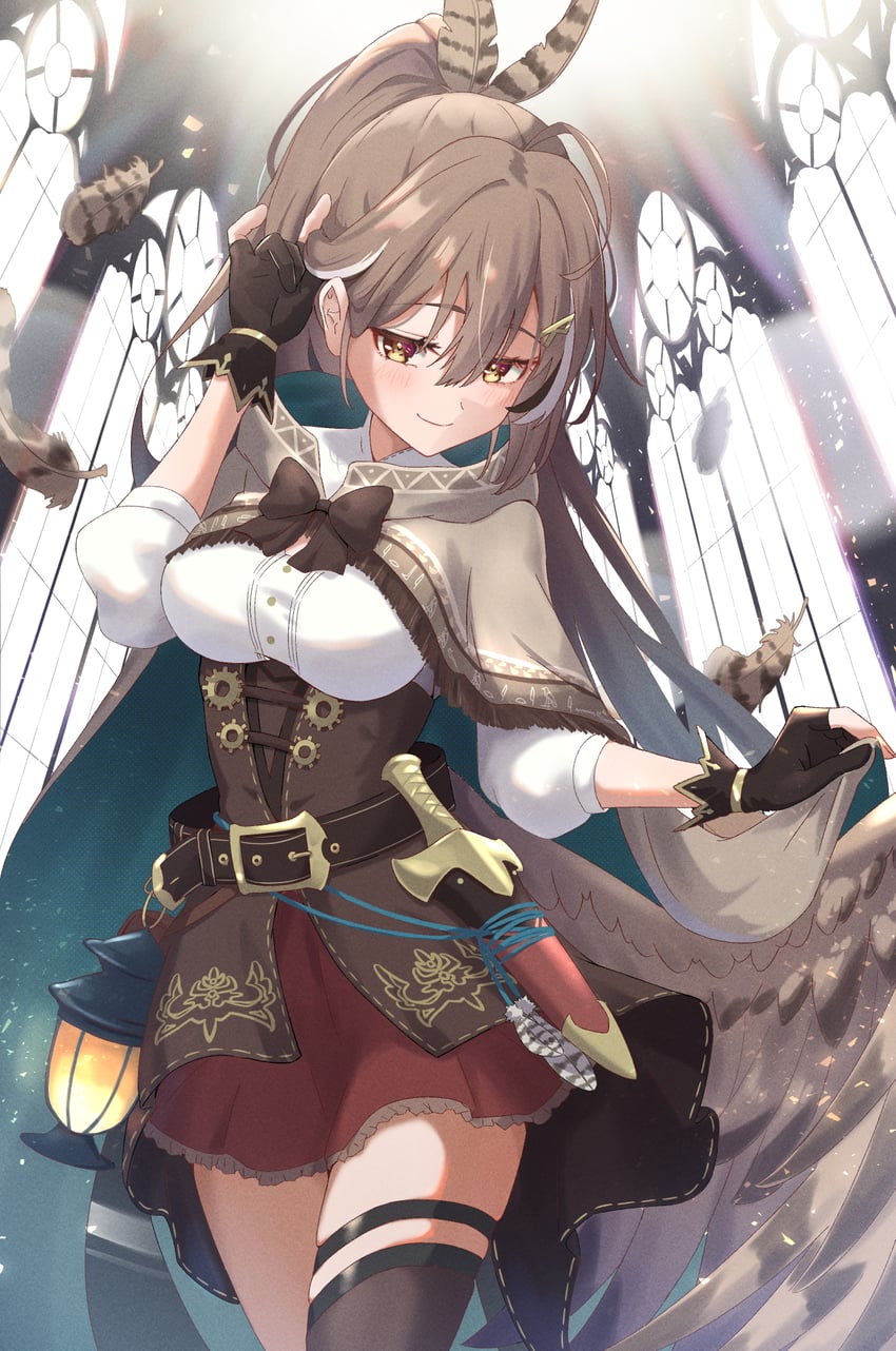 nanashi mumei (hololive and 1 more) drawn by chahanramen
