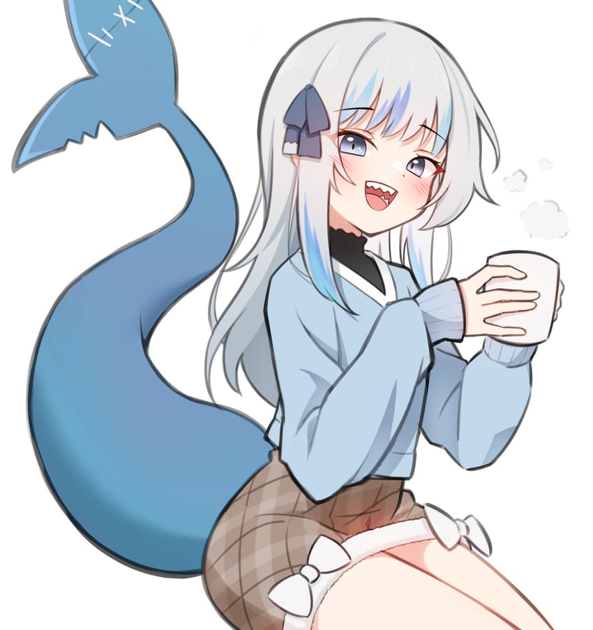 gawr gura (hololive and 1 more) drawn by bakedmonogamy