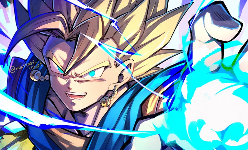 vegetto (dragon ball and 1 more) drawn by mattari_illust