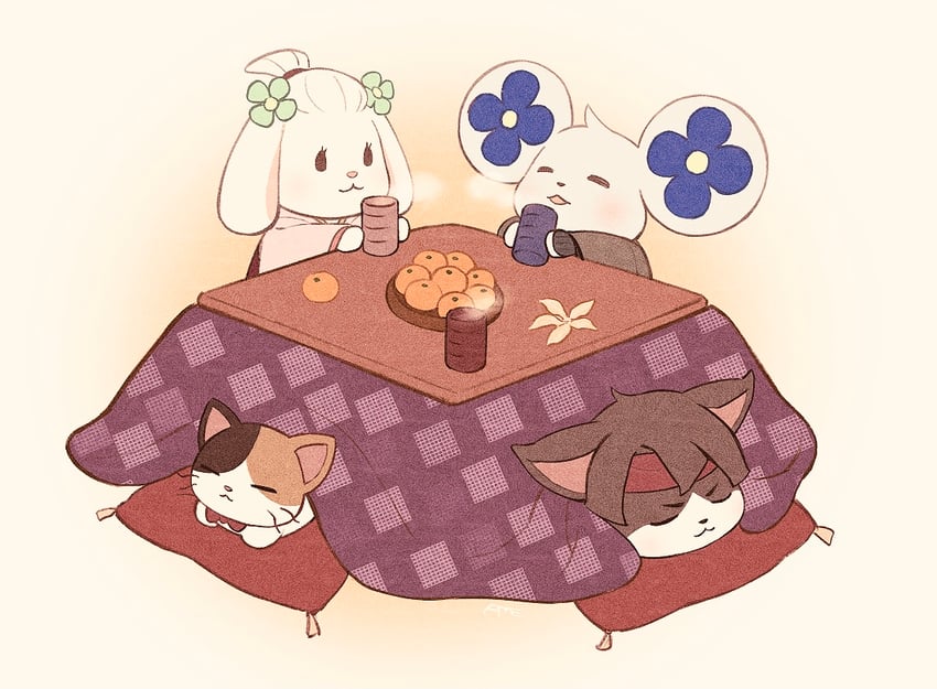 wagahai, chuunosuke, usato, and nyasogi (ace attorney and 1 more) drawn by amemomism