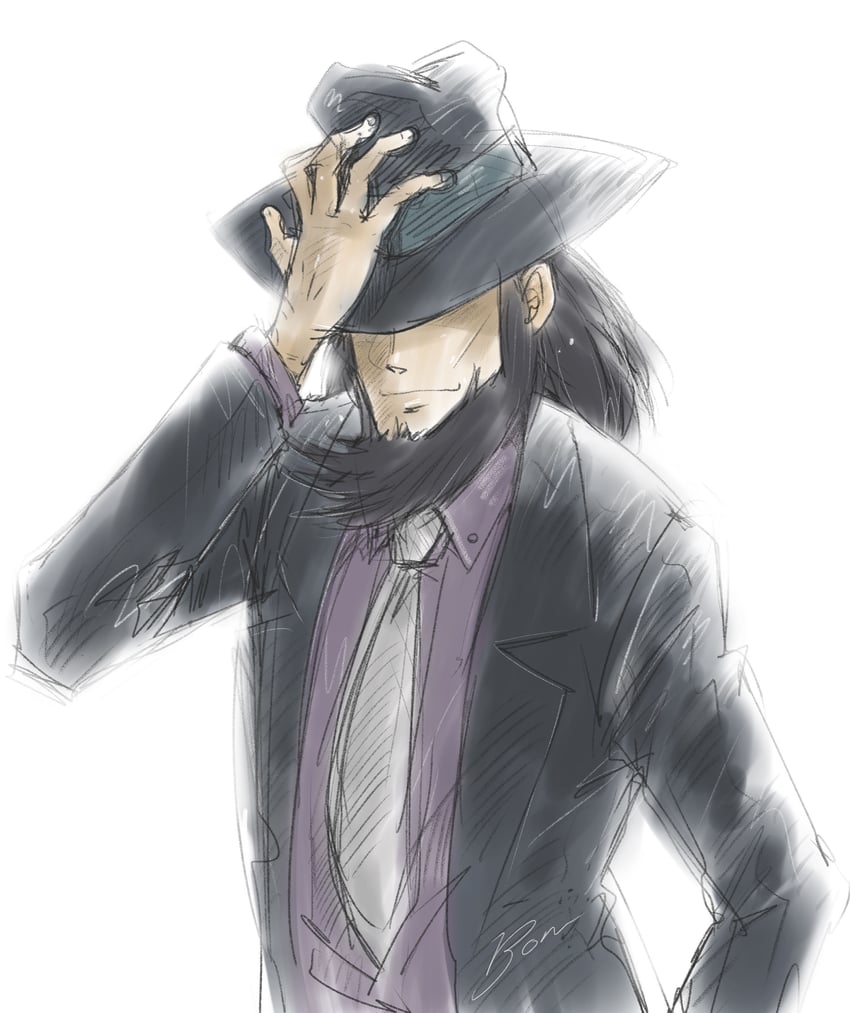 jigen daisuke and kobayashi kiyoshi (lupin iii) drawn by bon!!!!!!