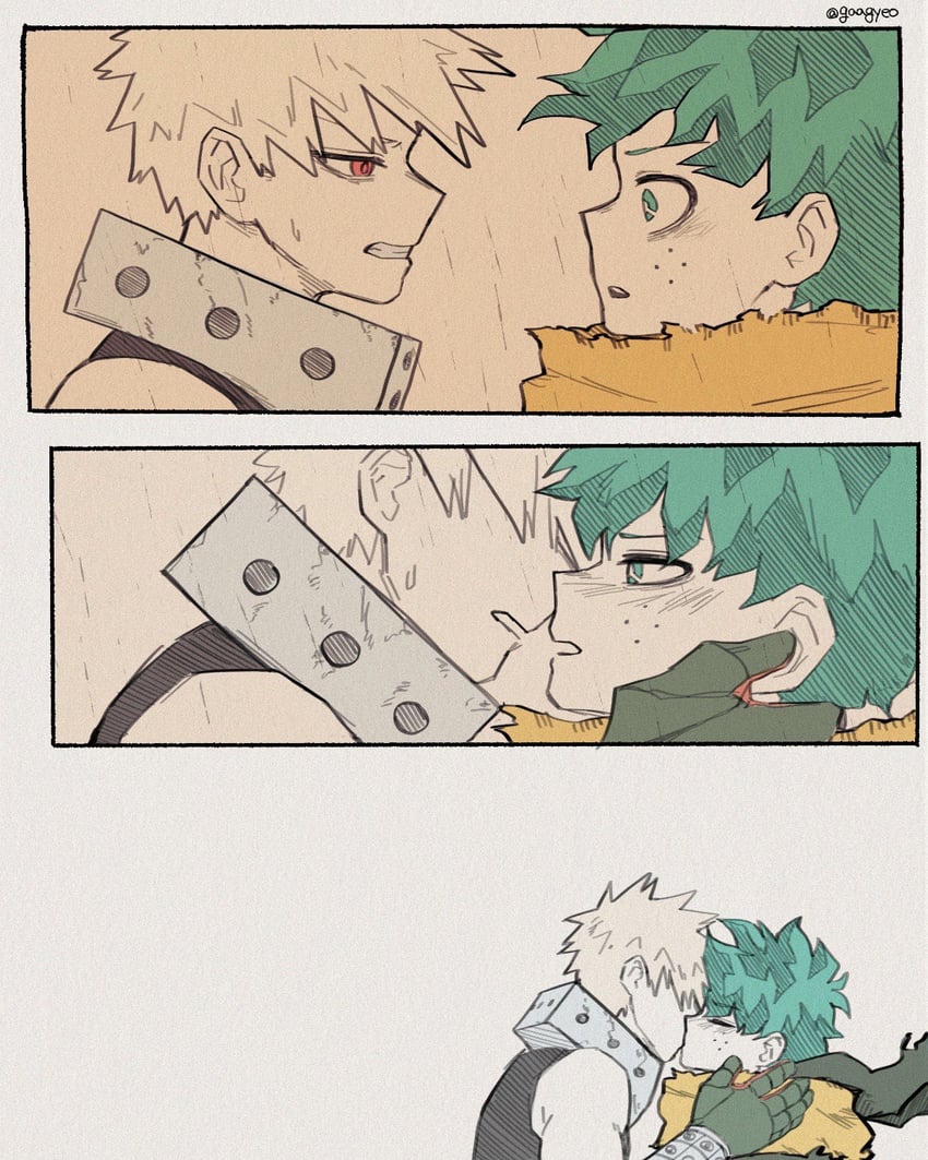 midoriya izuku and bakugou katsuki (boku no hero academia) drawn by gaagyeo