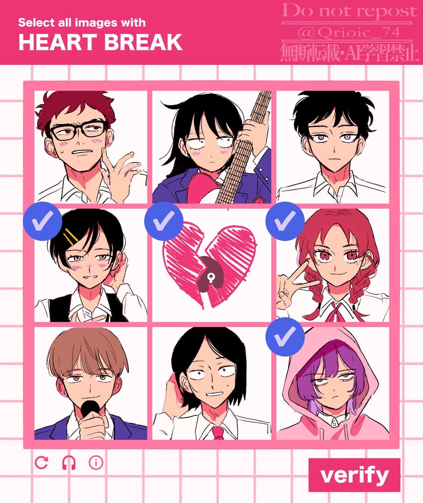 hatono chihiro, kouyama rin, fujii ayame, uchida momo, takami kouki, and 4 more (futsuu no keion-bu) drawn by qrioic74