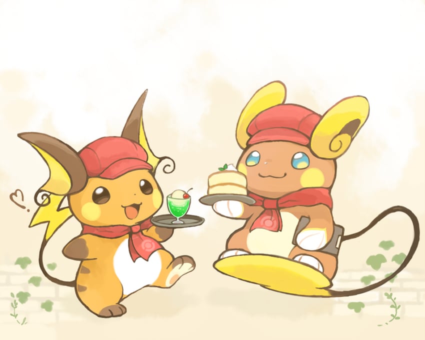 raichu and alolan raichu (pokemon and 1 more) drawn by konanbo