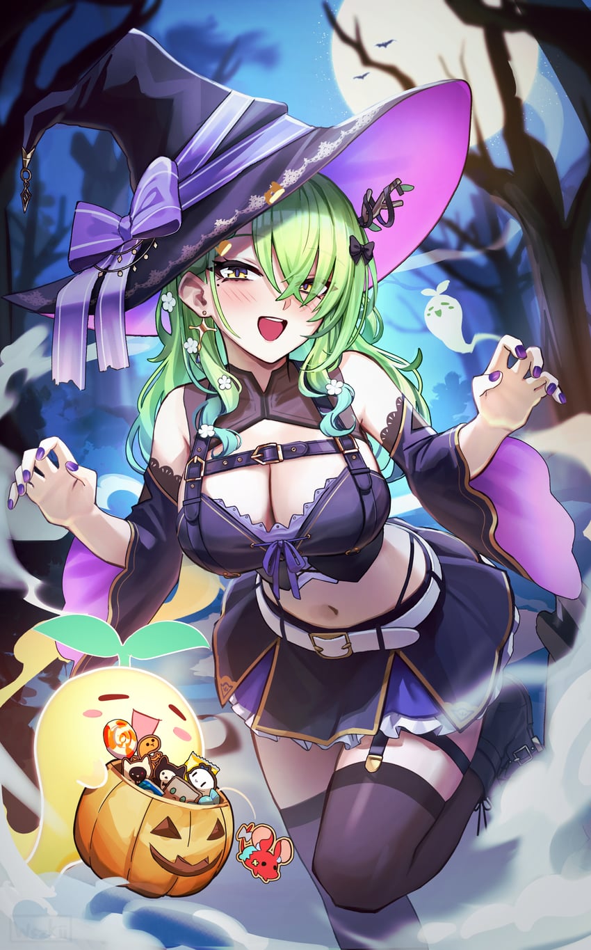 ceres fauna (hololive and 1 more) drawn by wszkii