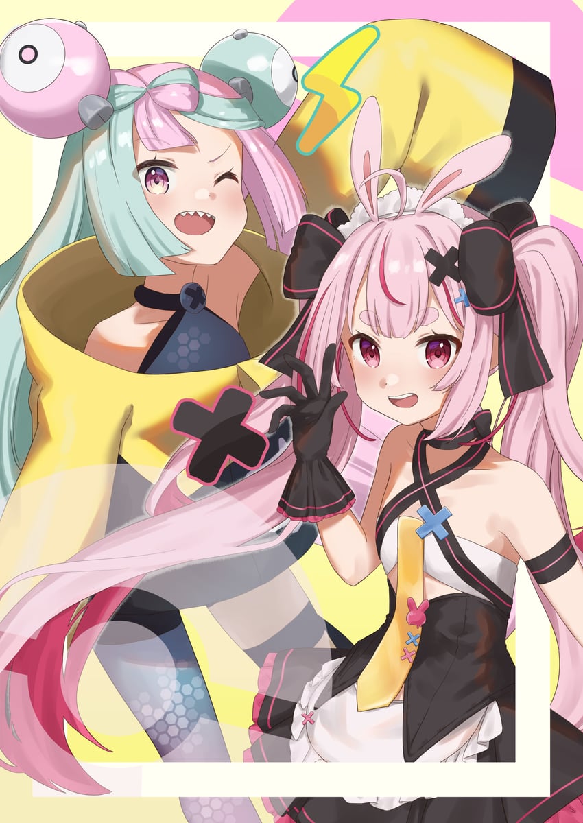 iono and tomari mari (pokemon and 2 more) drawn by kirima_(zs_at_)