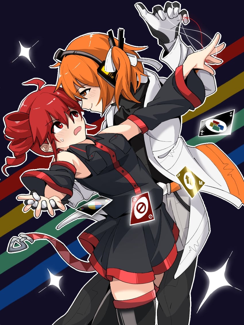 kasane teto and adachi rei (utau and 2 more) drawn by yi_xing_luren