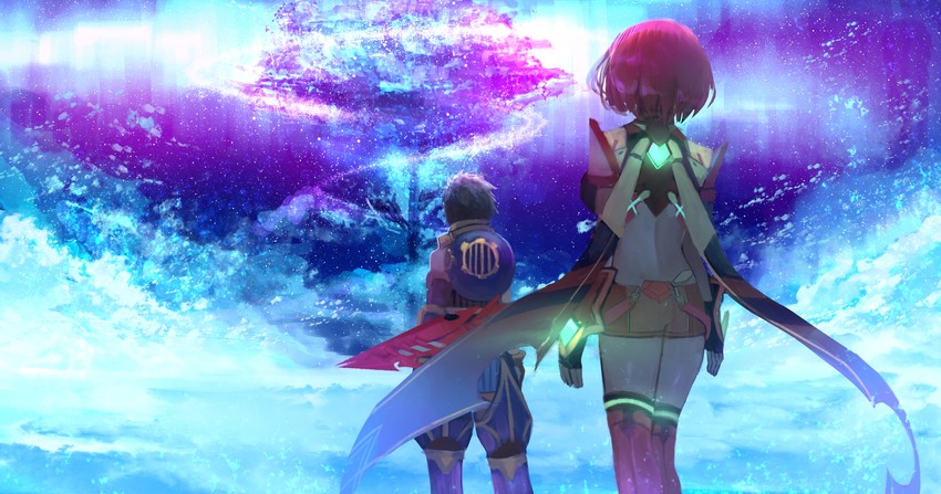 pyra and rex (xenoblade chronicles and 1 more) drawn by tarbo_(exxxpiation)