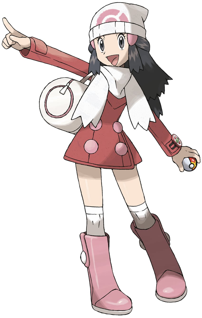dawn (pokemon and 2 more) drawn by sugimori_ken