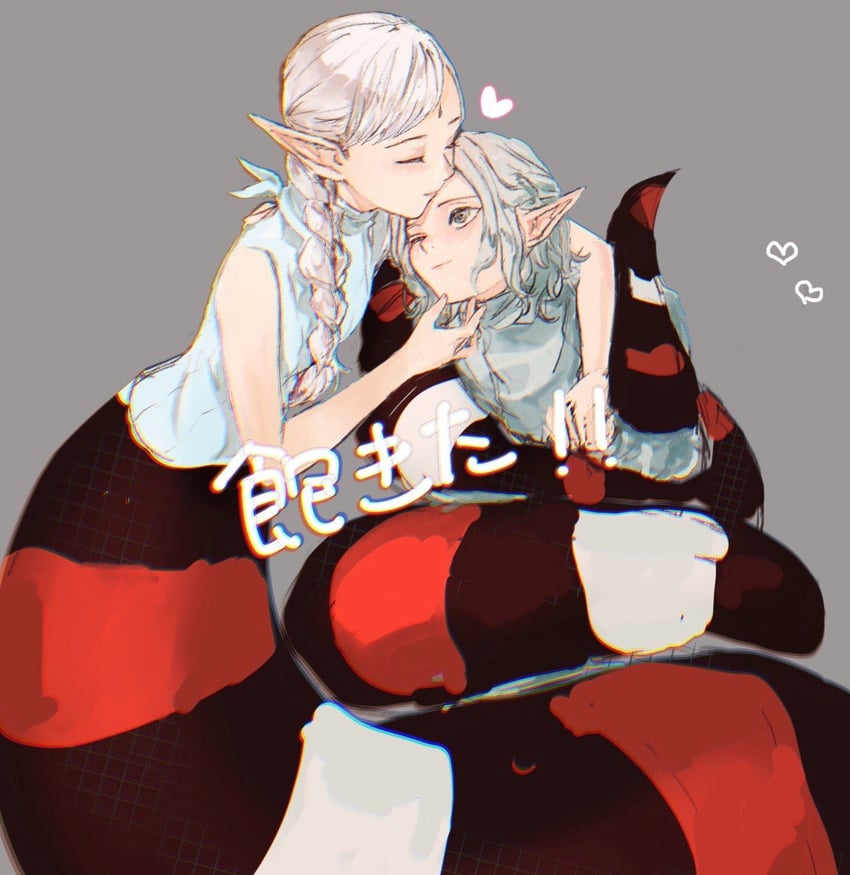 mithrun and braided ponytail lamia (dungeon meshi) drawn by p112kbkb