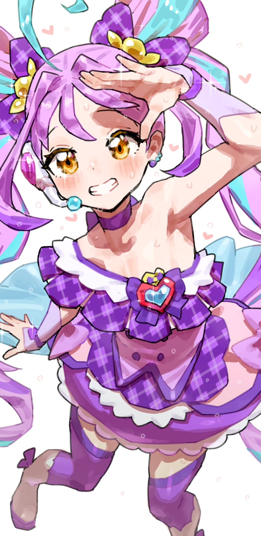 shigure kokoro and cure kyunkyun (precure and 1 more) drawn by mo_(boo1719501boo)