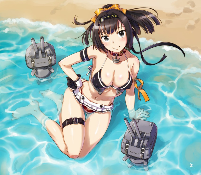 akizuki and chou-10cm-hou-chan (kantai collection) drawn by sameha_ikuya
