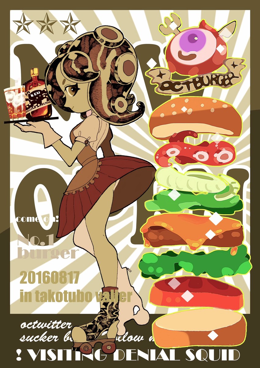 octoling player character, takozonesu, and octoball (splatoon) drawn by senoitiziku