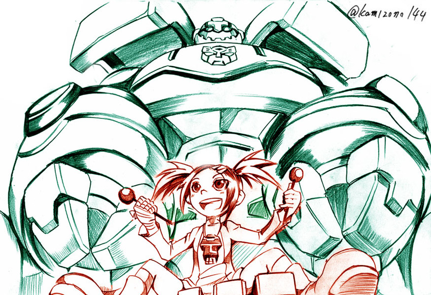 sari sumdac and bulkhead (transformers and 1 more) drawn by kamizono_(spookyhouse)