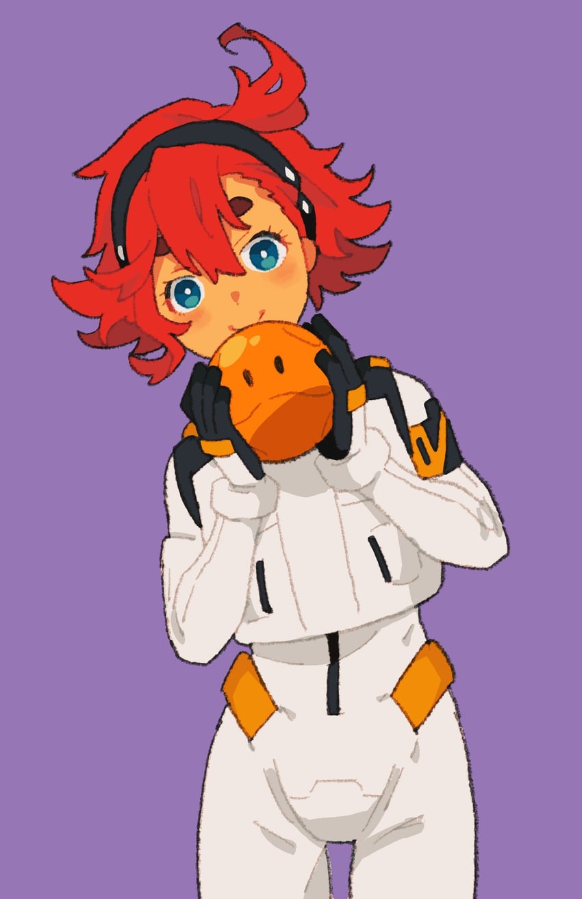suletta mercury and haro (gundam and 1 more) drawn by dou_(mame_eee)