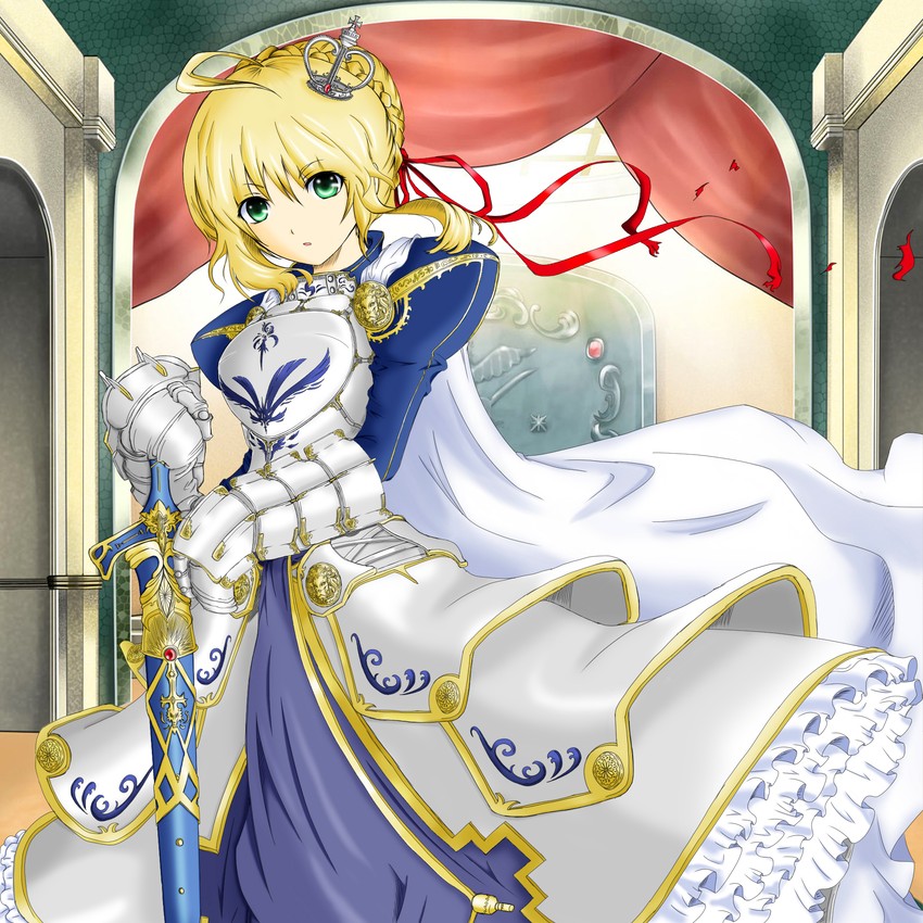 artoria pendragon and saber (fate and 1 more) drawn by kiryu_(1003)