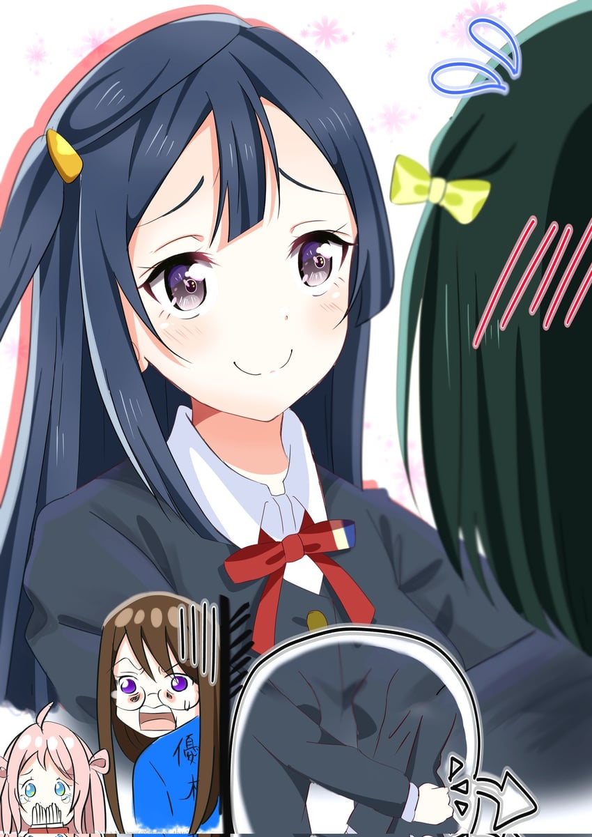 yuki setsuna, mifune shioriko, zhong lanzhu, and nijigasaki student council vice president (love live! and 1 more) drawn by minami_yuka_(kimikoko_thanks)