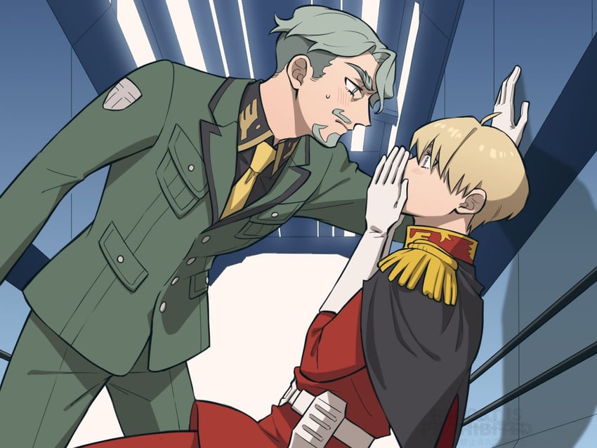 char aznable, challia bull, and shirouzu (gundam and 1 more) drawn by lywo_n_candy