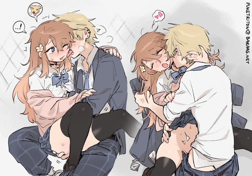 player character, whitney, and peachy (degrees of lewdity) drawn by tnso