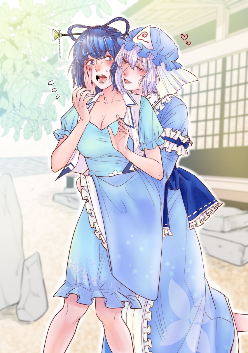 saigyouji yuyuko and kaku seiga (touhou) drawn by miyamoto_(dominocube6)