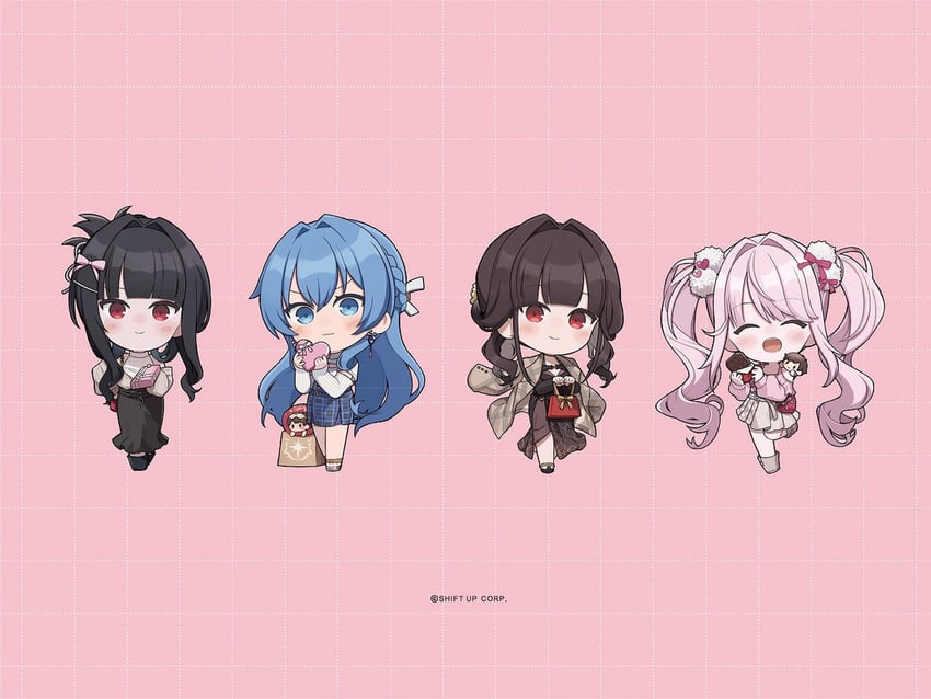 commander, alice, helm, d, and sakura (goddess of victory: nikke) drawn by totatokeke