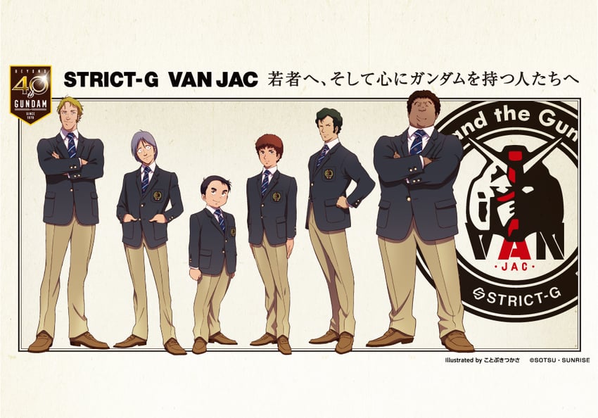 amuro ray, bright noa, kai shiden, hayato kobayashi, sleggar law, and 1 more (gundam and 1 more)