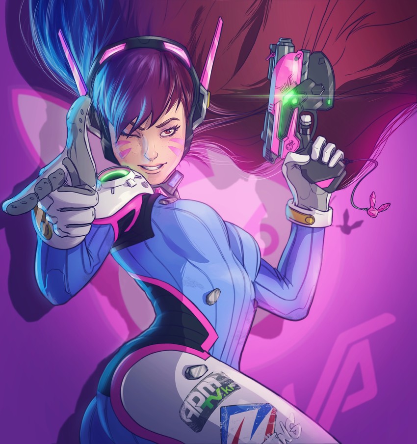 d.va (overwatch and 1 more) drawn by nico_fari