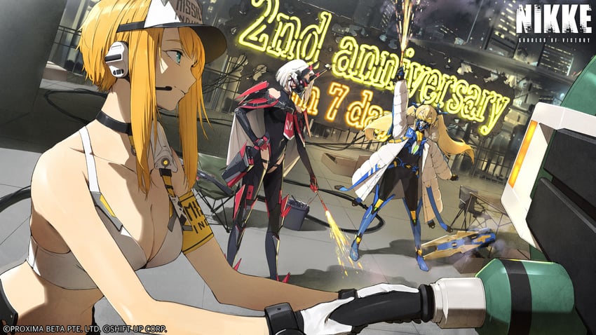 drake, laplace, and maxwell (goddess of victory: nikke) drawn by somehira_katsu