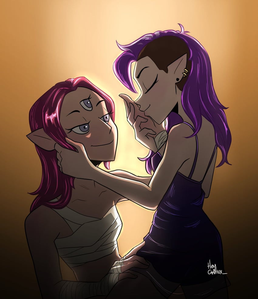 amity blight and boscha (the owl house) drawn by cintriux
