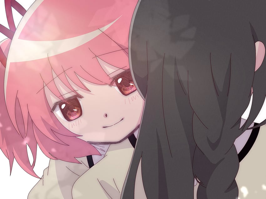 akemi homura and kaname madoka (mahou shoujo madoka magica and 1 more) drawn by amai_yume