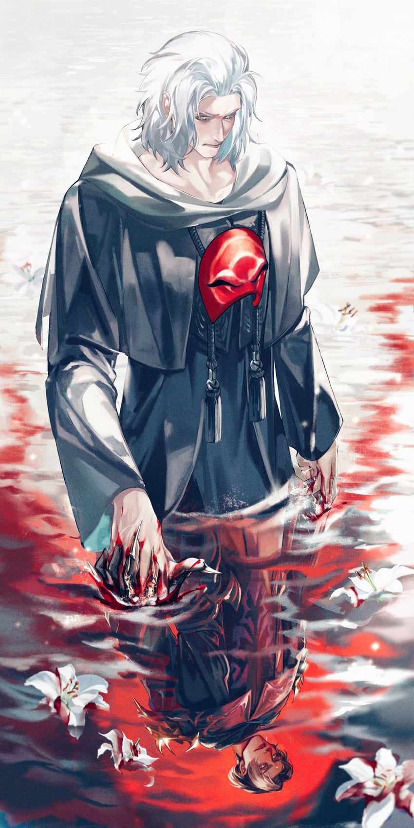 emet-selch (final fantasy and 1 more) drawn by anthonykaen