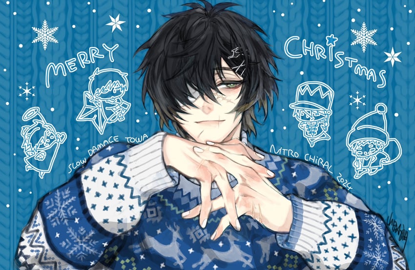 towa, madarame kei, fujieda ryo, izumi rei, and murase takuma (slow damage) drawn by yamada_uiro