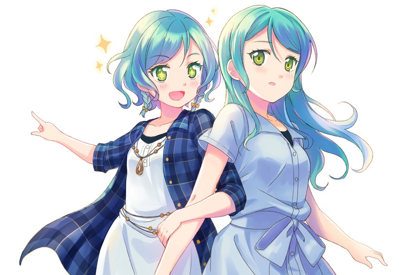 hikawa sayo and hikawa hina (bang dream!) drawn by shatiko
