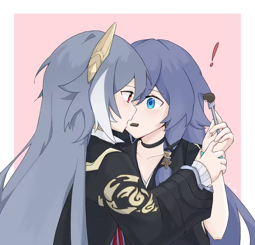 fu hua and herrscher of sentience (honkai and 1 more) drawn by lienai9