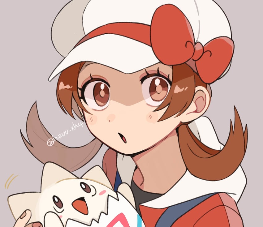 lyra and togepi (pokemon and 1 more) drawn by momotose_(hzuu_xh4)