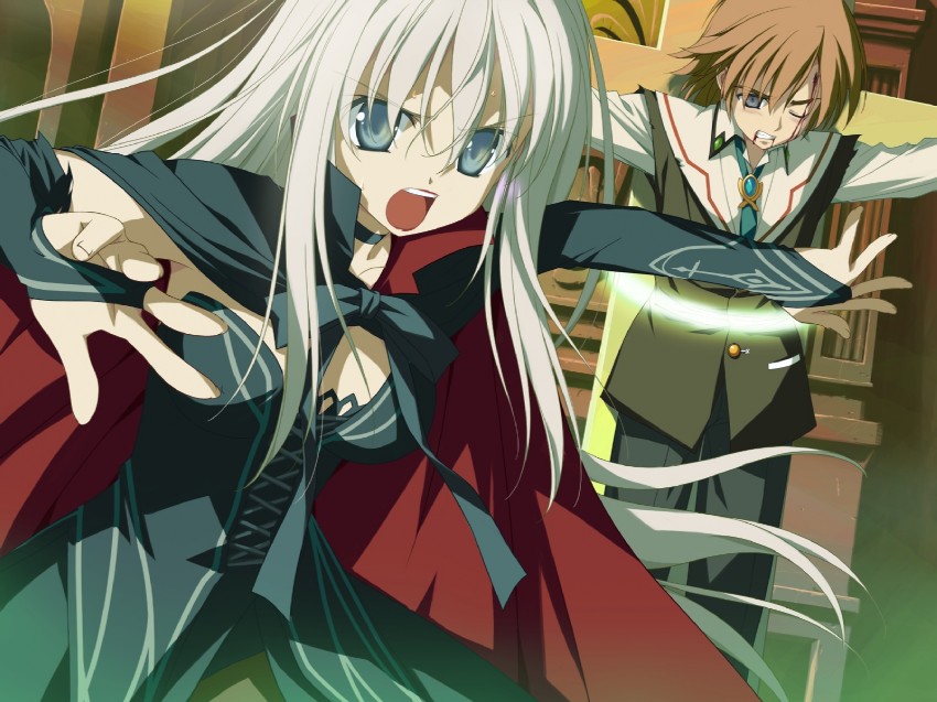 flolium blosselliand and durandal fernek (wiz anniversary) drawn by shida_kazuhiro