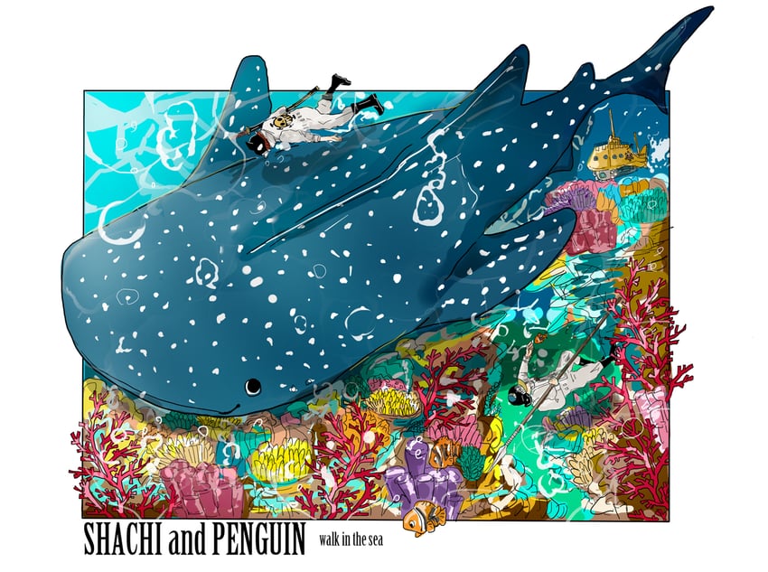 penguin, shachi, and polar tang (one piece) drawn by nankotsugyorui