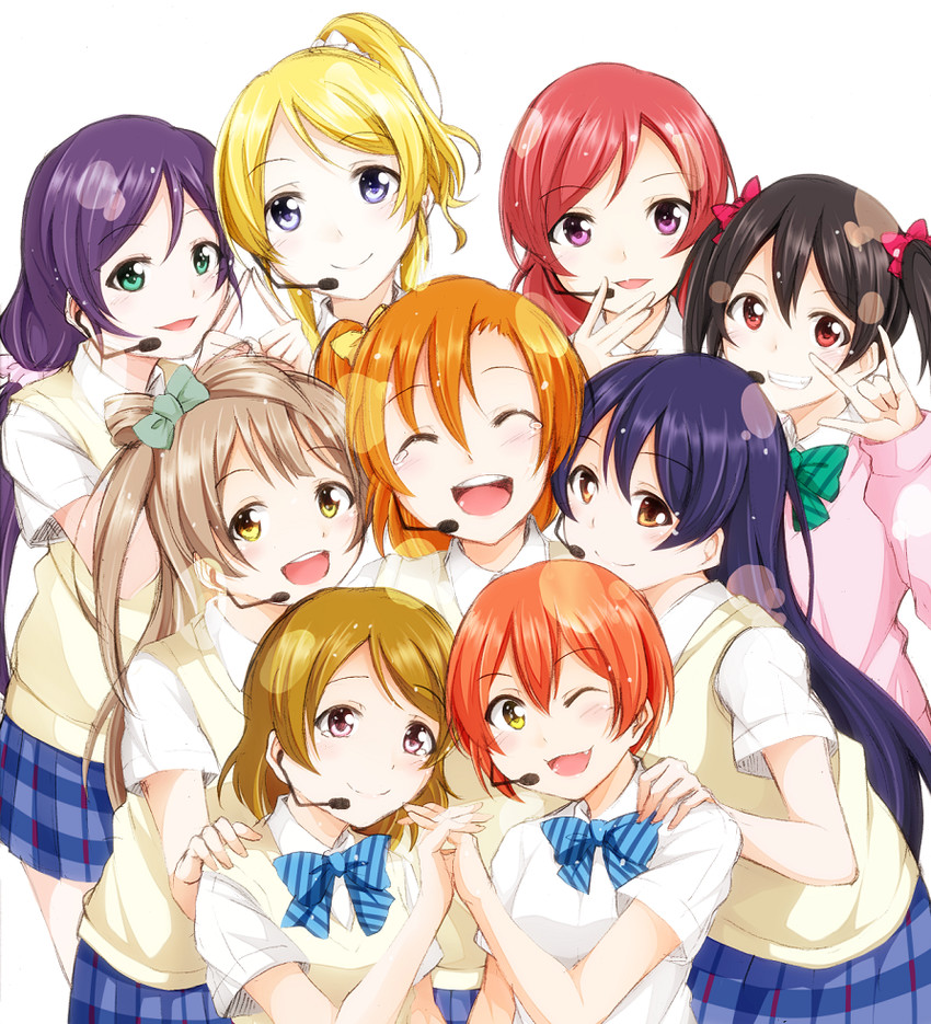nishikino maki, tojo nozomi, sonoda umi, yazawa nico, ayase eli, and 4 more (love live! and 1 more) drawn by akihila