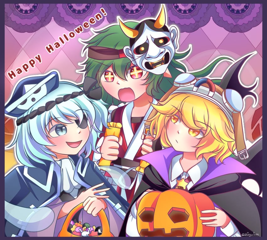 fujiwara no iyozane, taira no fumikado, and umatachi tsugumi (len'en) drawn by aya_(shiny_vixen)