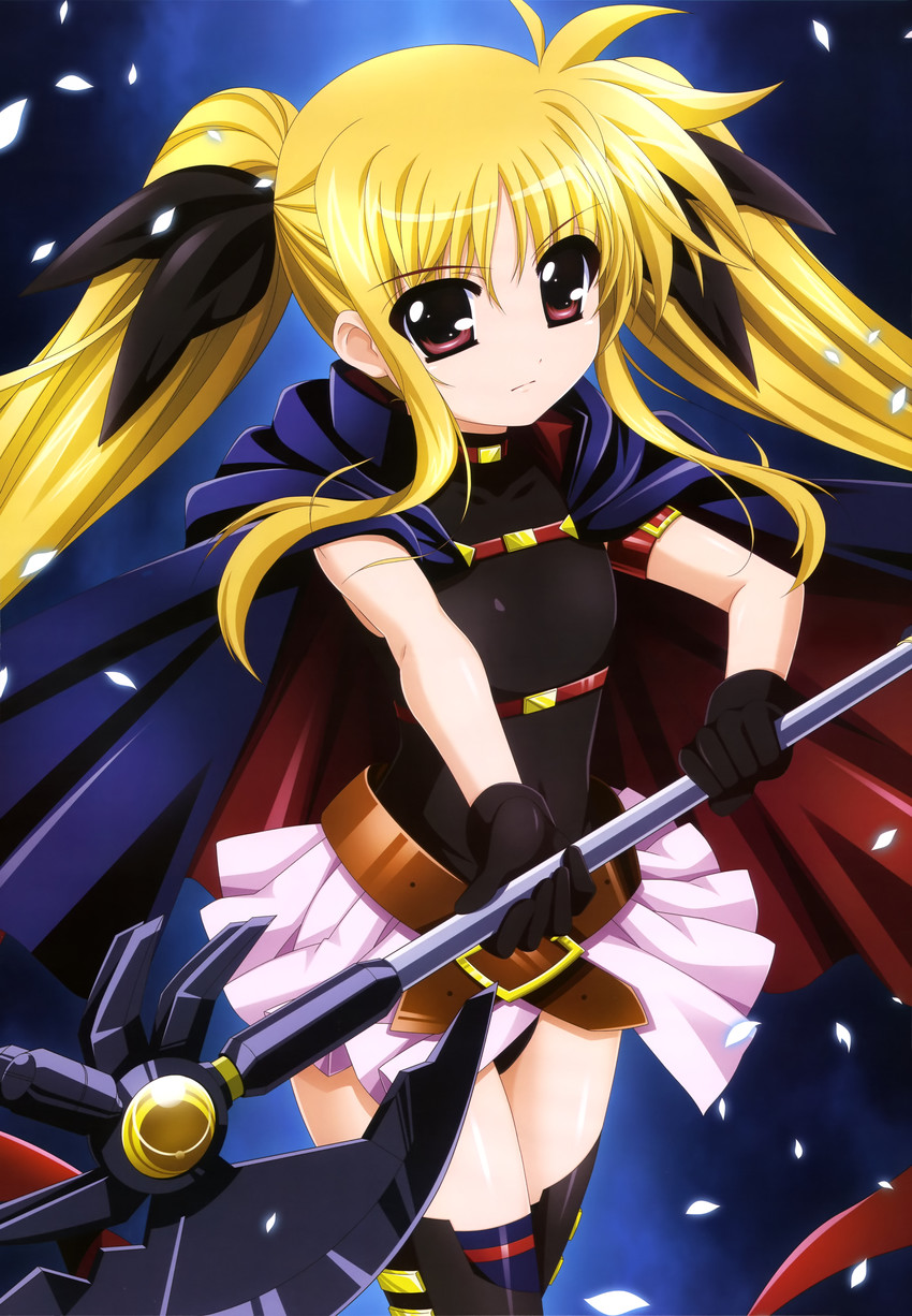 fate testarossa and bardiche (lyrical nanoha and 3 more) drawn by higa_yukari