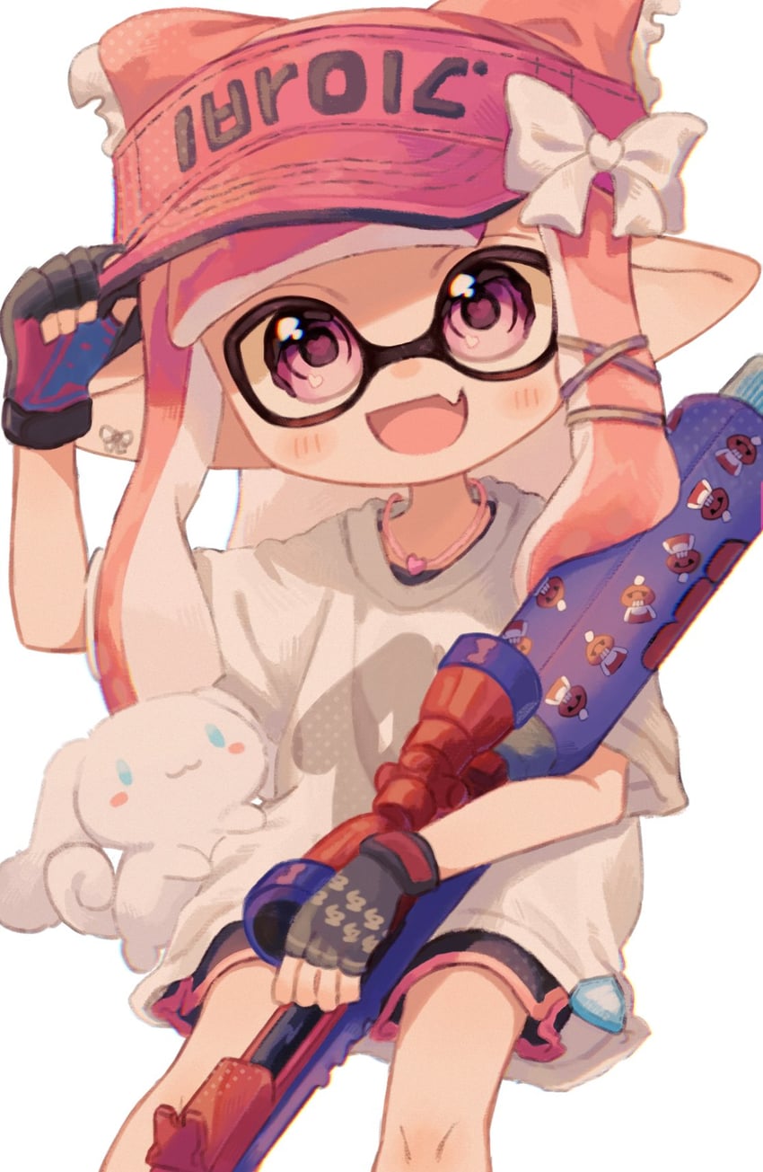 inkling player character and inkling girl (splatoon) drawn by ochocho2828