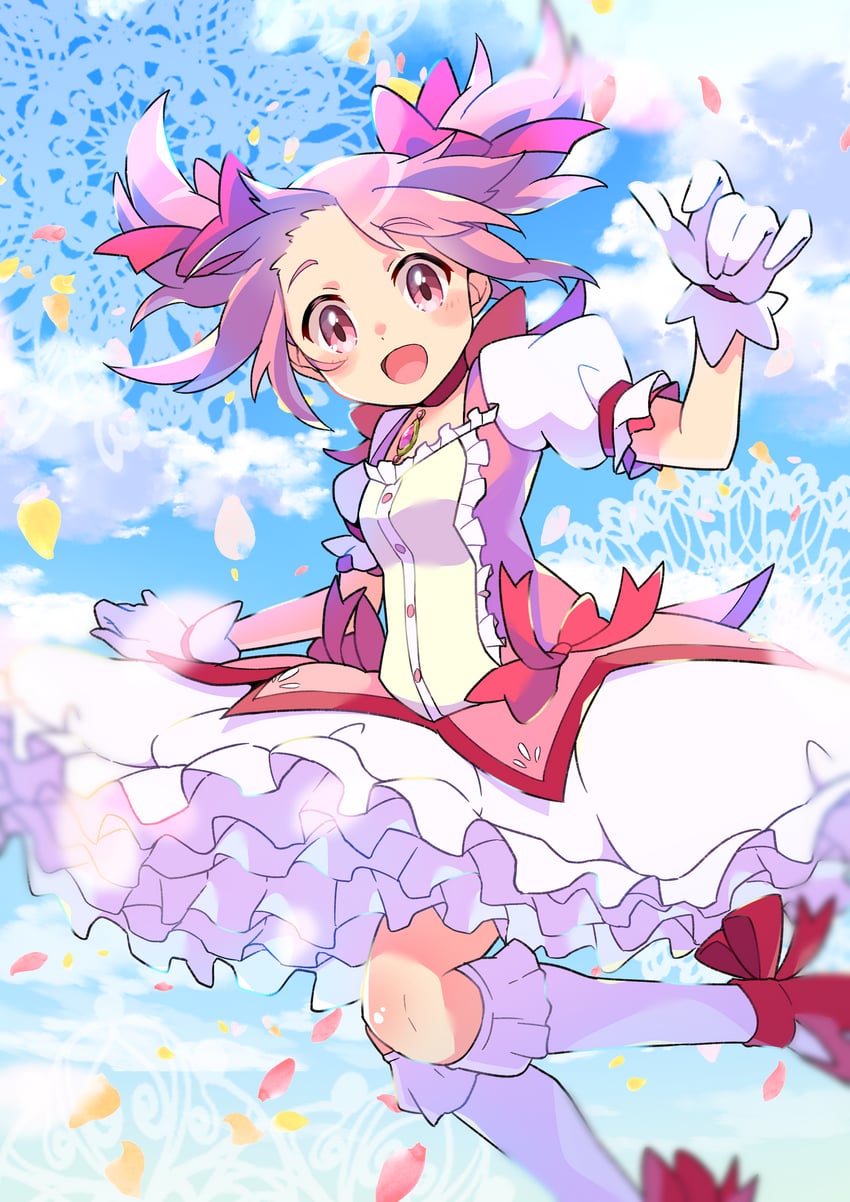 kaname madoka (mahou shoujo madoka magica) drawn by pon_yui
