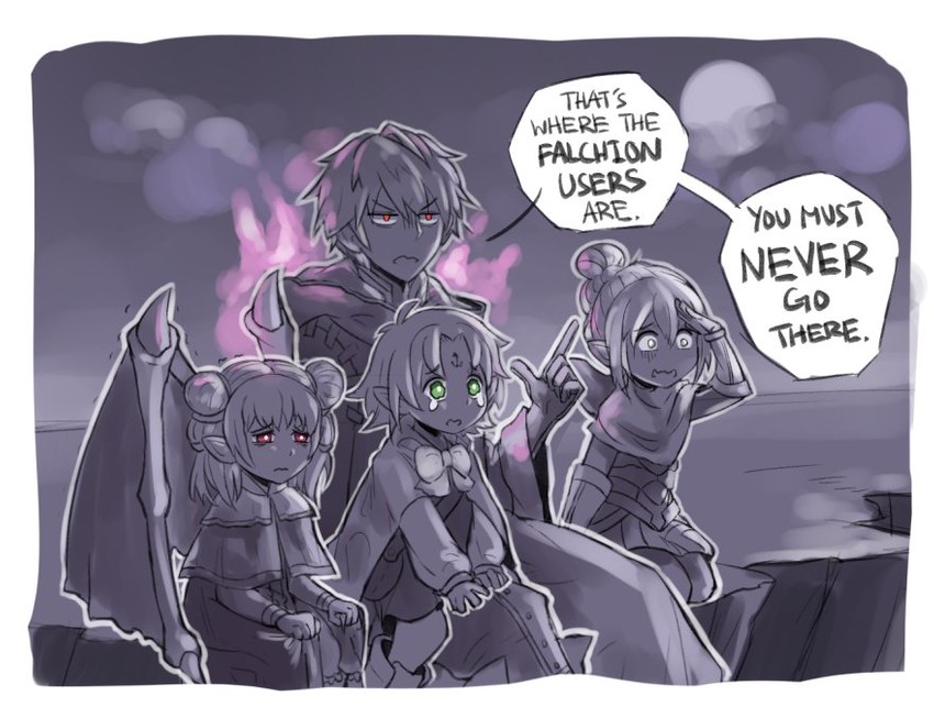 male robin, myrrh, fae, and female kana (fire emblem and 6 more) drawn by hihkoo