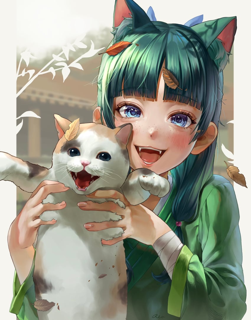 maomao and mao mao the cat (kusuriya no hitorigoto) drawn by rearea_7777
