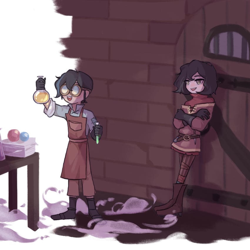cassandra and varian (tangled and 1 more) drawn by kameko_mikan