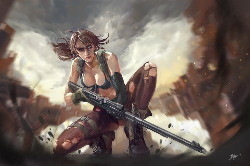 quiet (metal gear and 1 more) drawn by koloromuj