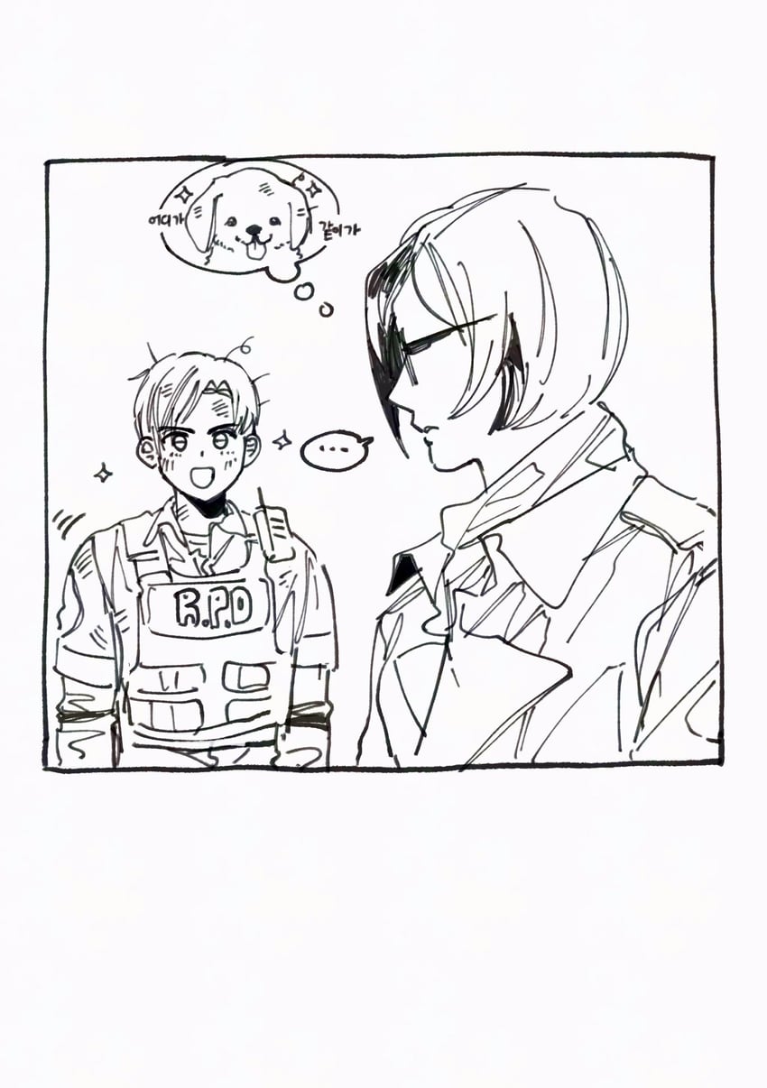 leon s. kennedy and ada wong (resident evil and 1 more) drawn by nul