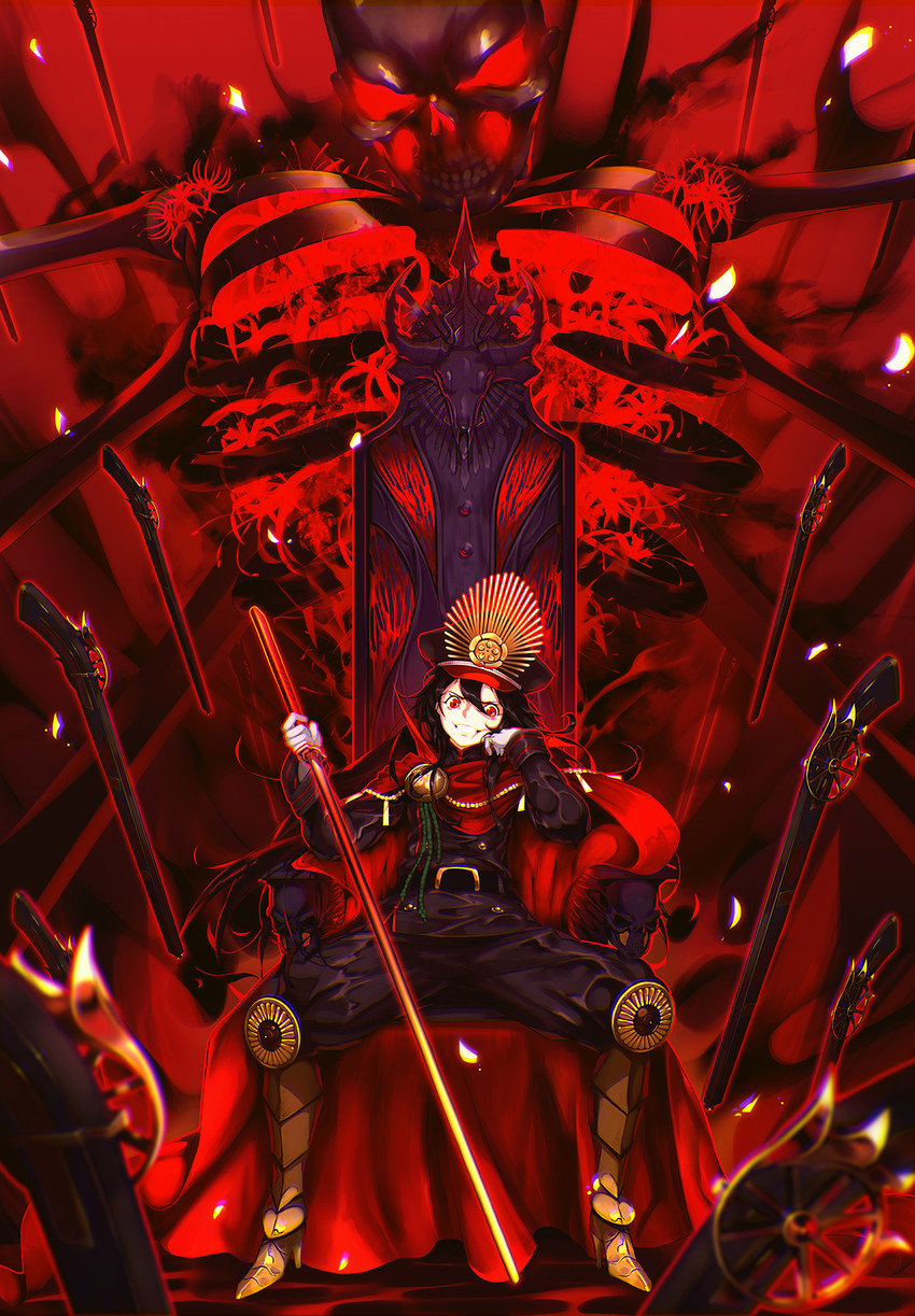 oda nobunaga (fate and 1 more) drawn by michael.r
