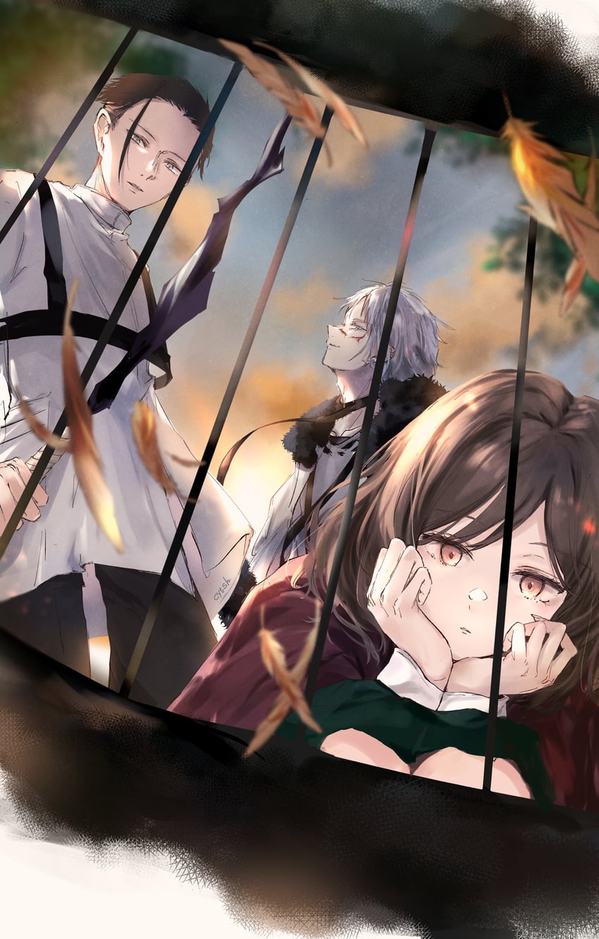 wirbel, ehre, and scharf (sousou no frieren) drawn by yamabiko_(niko_5274)