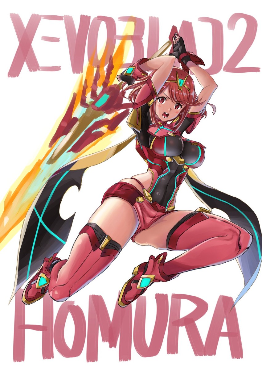 pyra (xenoblade chronicles and 1 more) drawn by yuuuun0218